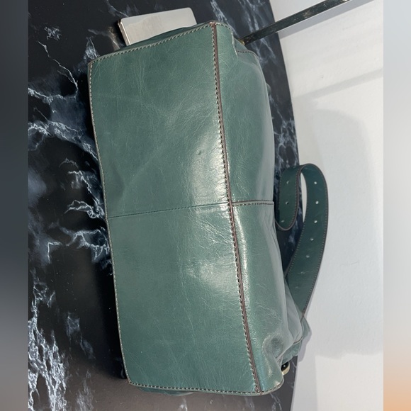 HOBO Handbag Render Shoulder Bag Polished Leather Sage Leaf AUTHENTIC NWT - Picture 7 of 8